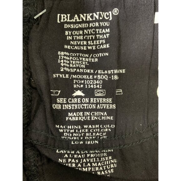 Blanknyc Corset High Rise Skinny Black Denim Jeans Raw Shark Bite Hem Sz 26 NWT - Picture 5 of 10